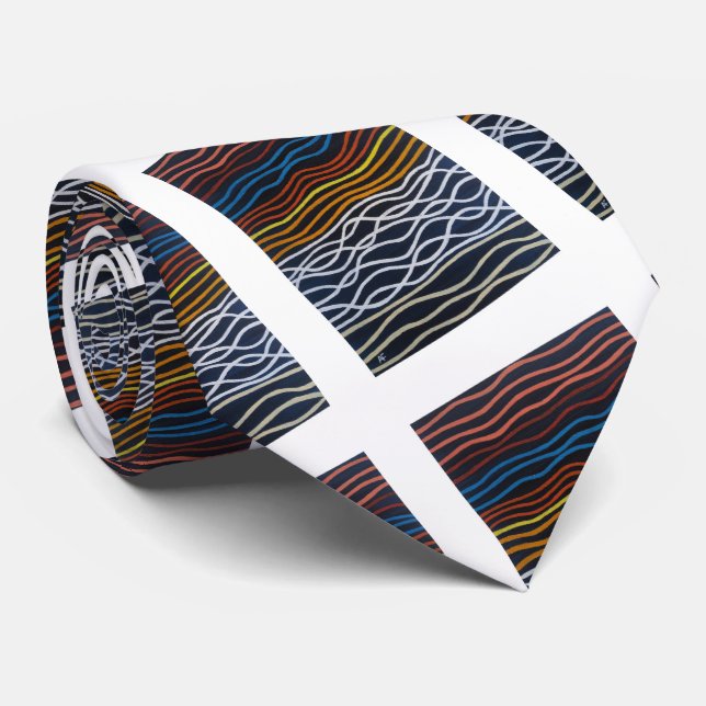 Cravate Abstract Seafront Painting by Alfred Fox (Roulé)