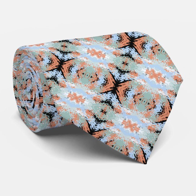 Cravate Abstract Split Ends Pattern With Pastel Colors Art (Roulé)