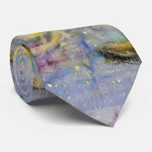Cravate abstraction citronnée