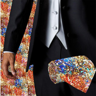 Cravate Abstrait Coloré Artistique Contemporain Tendance