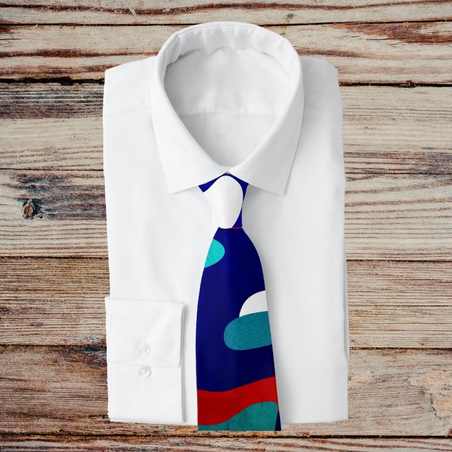 Cravate Abstrait coloré les années 70 Camouflage Monogramm (Bad taste party? You'll need this camo tie!)