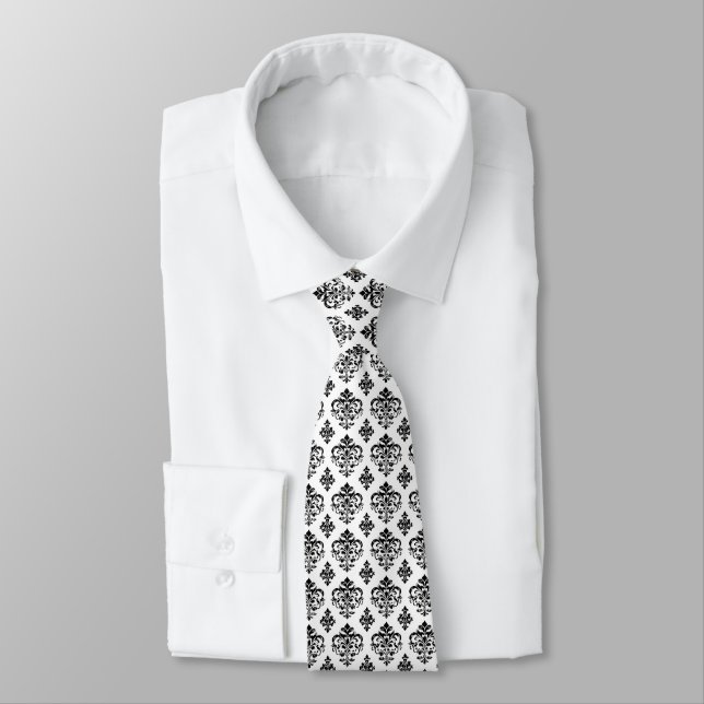 Cravate Abstrait Motif noir gothique (Attaché)