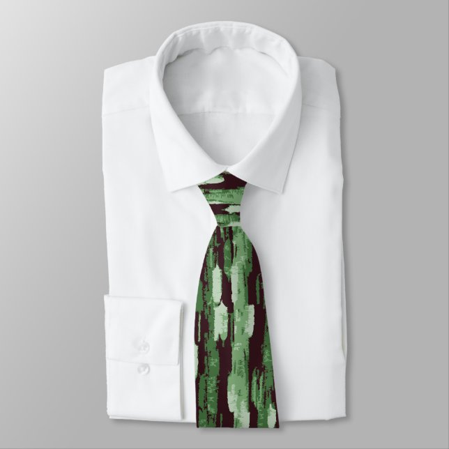 Cravate Abstraite verte et noire (Attaché)