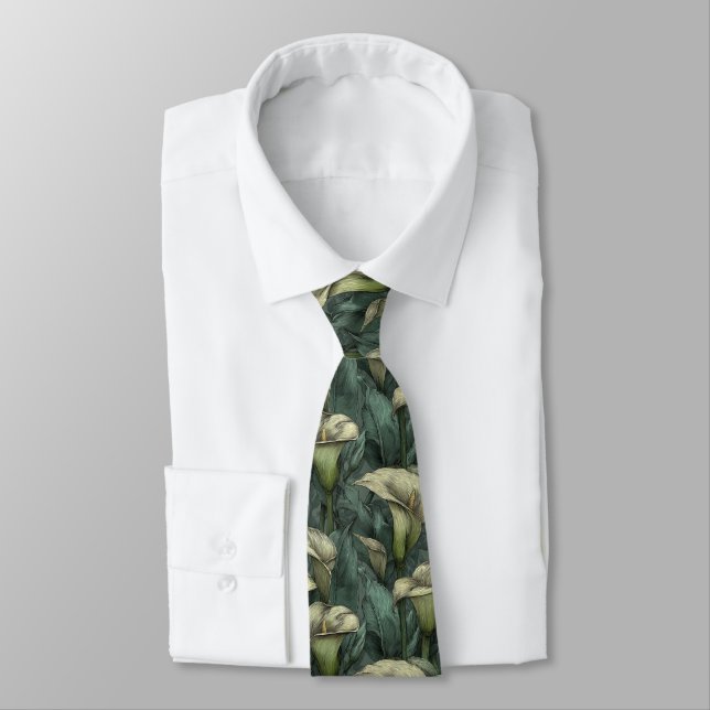 Cravate Accessoires Élégants pour Hommes Calla Lilies (Attaché)