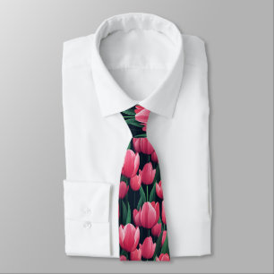 Cravate Accessoires Mignons pour Hommes Fleur de Tulipe