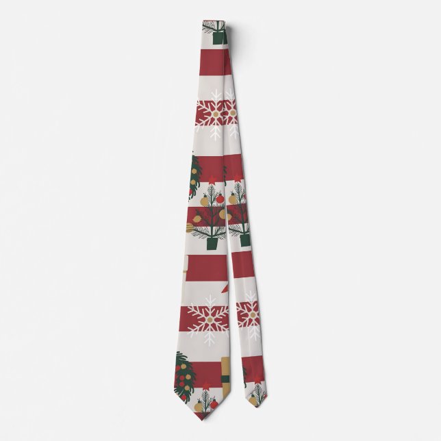 Cravate AD 004 - motif numérique de Noël (Devant)