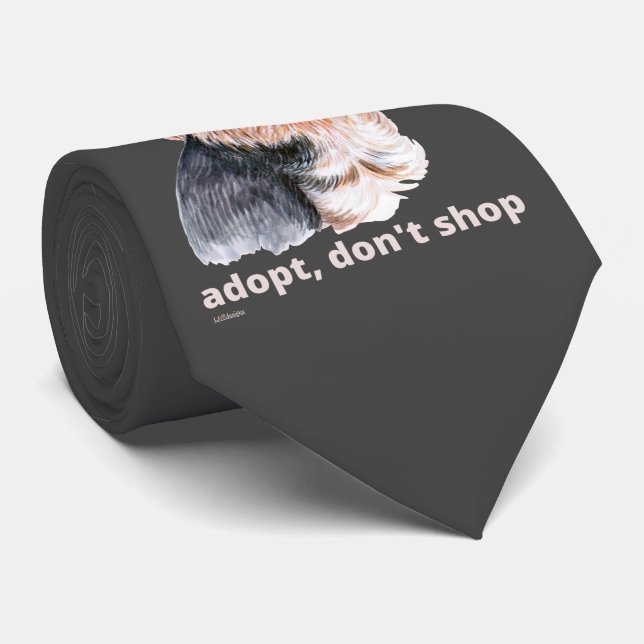 Cravate ADOPT, NE SHOP (Yorkshire Terrier) chien mignon    (Roulé)