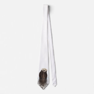Cravate adorable animal de loutre moelleuse mignonne