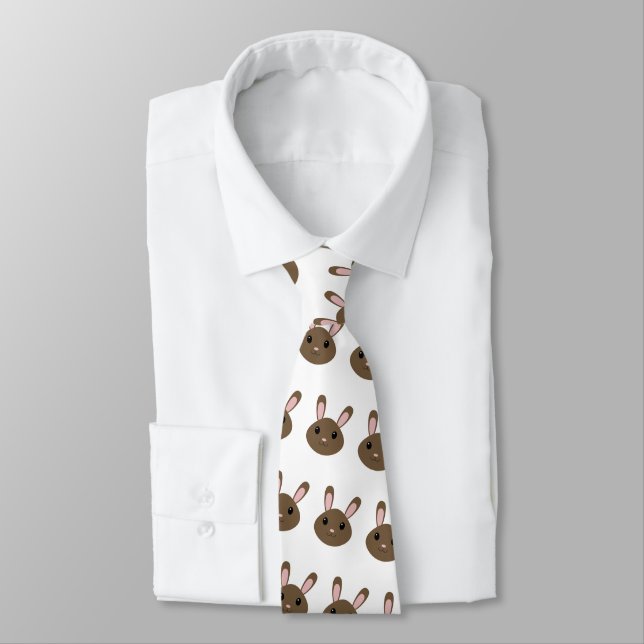 Cravate Adorable Lapin Brown (Attaché)