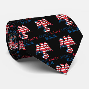 Cravate aigle spirituel drapeau USA