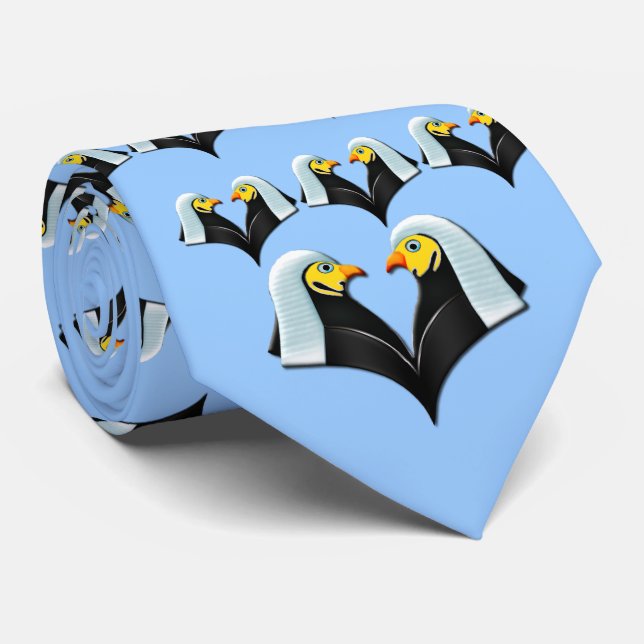 Cravate Aigles juridiques sur le bleu ciel (Roulé)