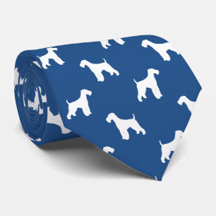 Cravate Airedale Terrier Chien race Silhouettes Motif