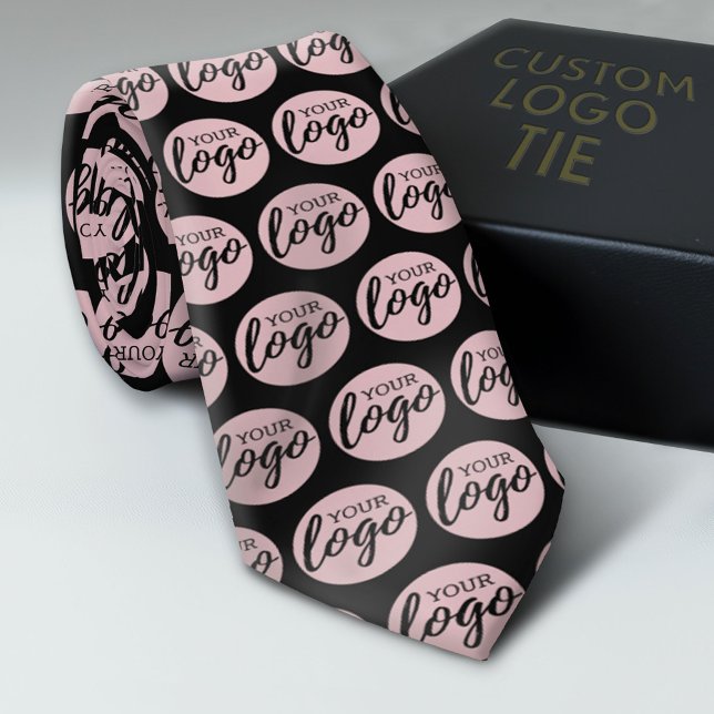 Cravate Ajouter votre Motif de logo - Business Modern Mini (Custom Logo Neck Ties)