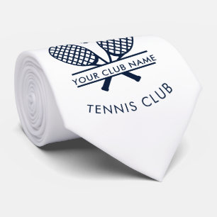 Cravate Ajouter Votre Nom De Club De Tennis Sports Motif M