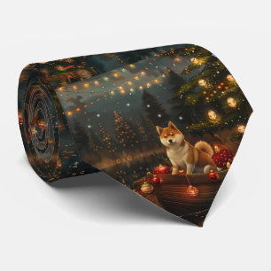 Cravate Akita Christmas Festive Voyage