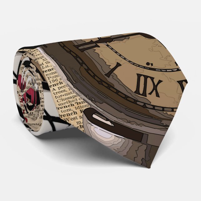 Cravate Alice au pays des merveilles Voyager dans le temps (Roulé)