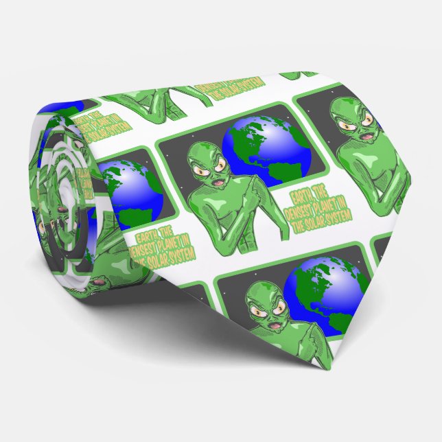 Cravate Alien Funny Earth Review (Roulé)