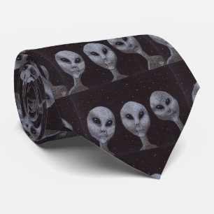 Cravate Aliens gris