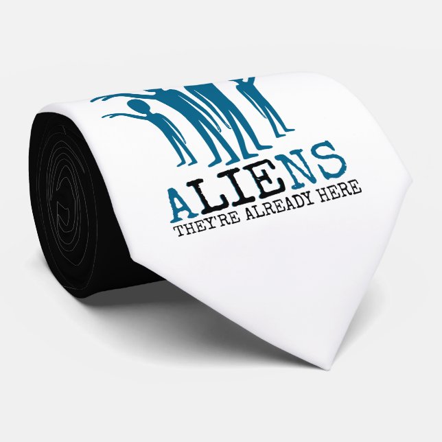 Cravate Aliens, ils sont déjà là (Roulé)