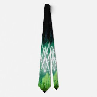Cravate Alistra Electronic Cyber Punk Neon Rave Green