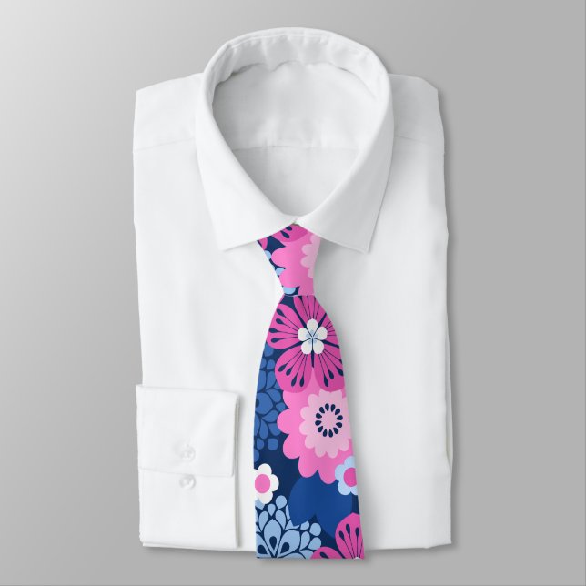 Cravate Allana Garden Hawaiian Graphique Bold Floral  (Attaché)