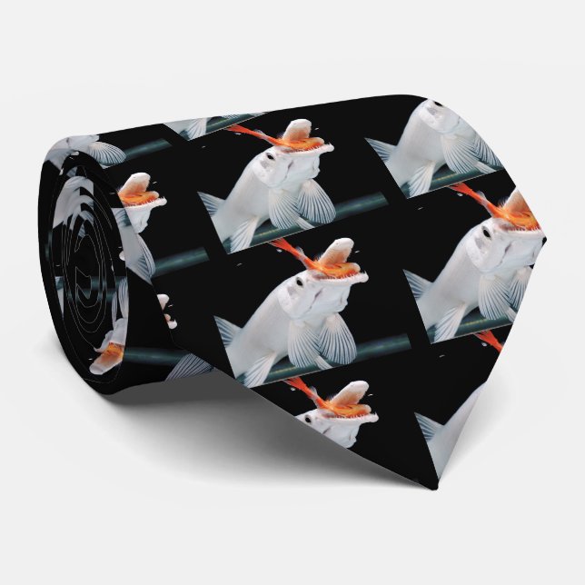 Cravate "Alligator Gar Pike de platine"の 優 製 (Roulé)