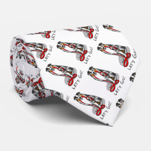 Cravate Allons-y ! Berger australien (bleu merle tan/w 1)