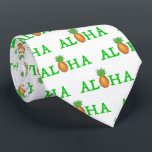 Cravate ALOHA Hawaiian Tropical Island Pineappy Imprimer<br><div class="desc">Le design Necktie présente une illustration originale d'un délicieux ananas hawaïen,  avec ALOHA dans une police verte amusante. Ne vois-tu pas ce que tu cherches ? Vous avez besoin d'aide pour la personnalisation ? Cliquez sur "Contacter ce designer" pour avoir quelque chose créé juste pour vous !</div>