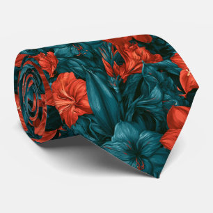 Cravate Amaryllis Floral Meilleur Homme Mariage Bord de Me