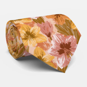Cravate Amaryllis Motif Homme Mariage