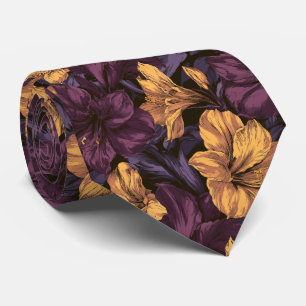 Cravate Amaryllis Pattern Boyfriend Mariage en Plein Air