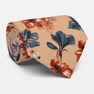 Cravate Amaryllis Print Garçons d'Honneur Professionnel