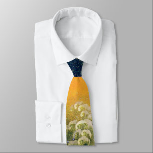 Cravate AMATERASU, SOLEIL GODDESS Jaune Vert Noir