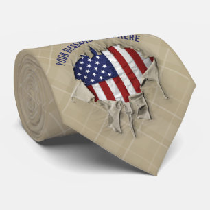 Cravate américain déchiré, déchiré et déchir