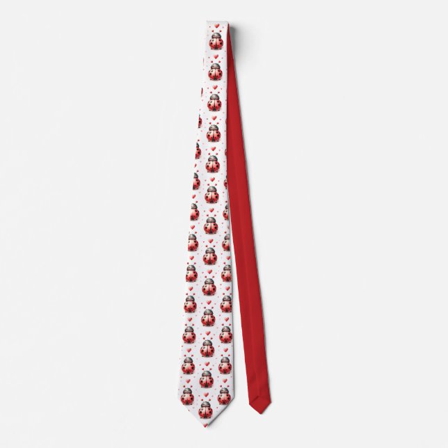 Cravate Amour de coccinelle (Devant)