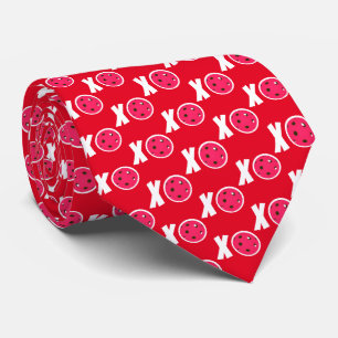 Cravate Amour de pickleball rose Valentin XOXO Pickleballs