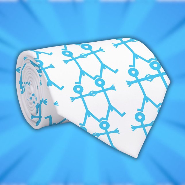 Cravate Amour Hommes Icône Art Bleu (Modern Blue Love Men Icon 2006 Pattern Neck Tie)