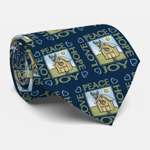 Cravate Amour, Paix, Espoir, Joie