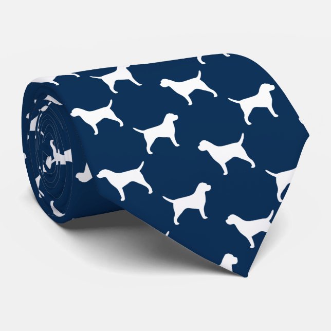 Cravate Amoureux des chiens Motif des silhouettes de Terri (Roulé)