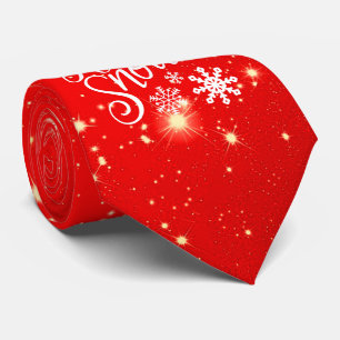 Cravate Amusant Étincelant Laissez Neiger Noël