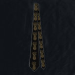 Cravate Ananas Tropical Élégant Or et Noir<br><div class="desc">Cette conception a été créée par art numérique. Elle peut être personnalisée en cliquant sur le bouton personnaliser et en modifiant la couleur, en ajoutant un nom, des initiales ou vos mots préférés. Contactez-moi à l'adresse colorflowcreations@gmail.com si vous souhaitez que ce design soit disponible sur un autre produit. Achetez ma...</div>