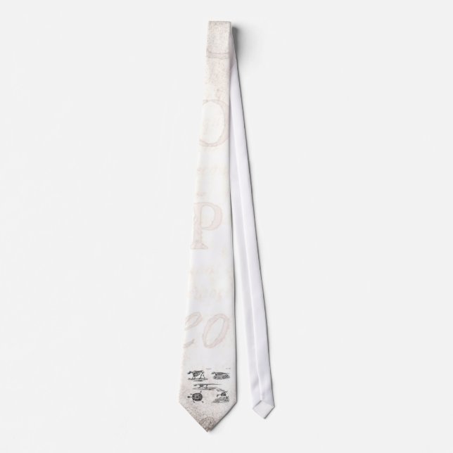 Cravate Anatomie antique de squelettes animaux vintages de (Devant)