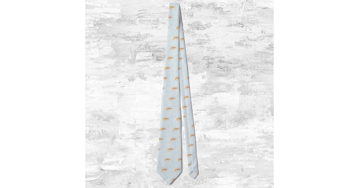 Cravate En Soie Brochier Soieries - Motif Air France Crevettes Marine - Neuf Avec étiquettes - Fabriqué En France