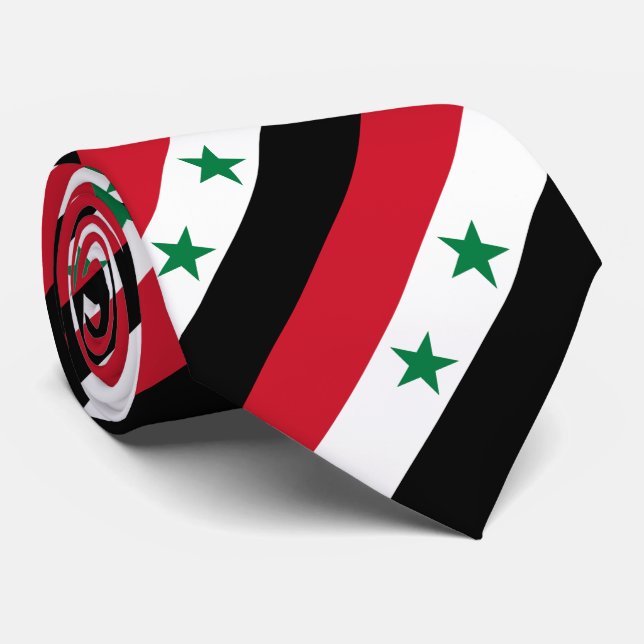 Cravate Ancien drapeau de Syrie (Roulé)