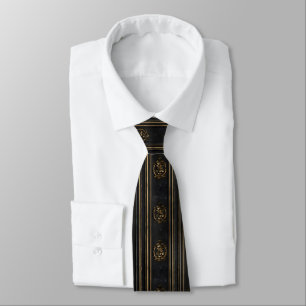 Cravate Ancien Motif Gold Elegant