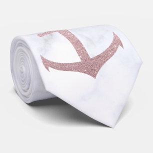 Cravate Ancrage de parties scintillant en or rose classiqu