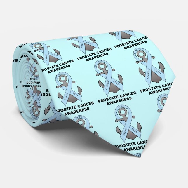 Cravate Ancre de cancer de la prostate d'espoir (Roulé)