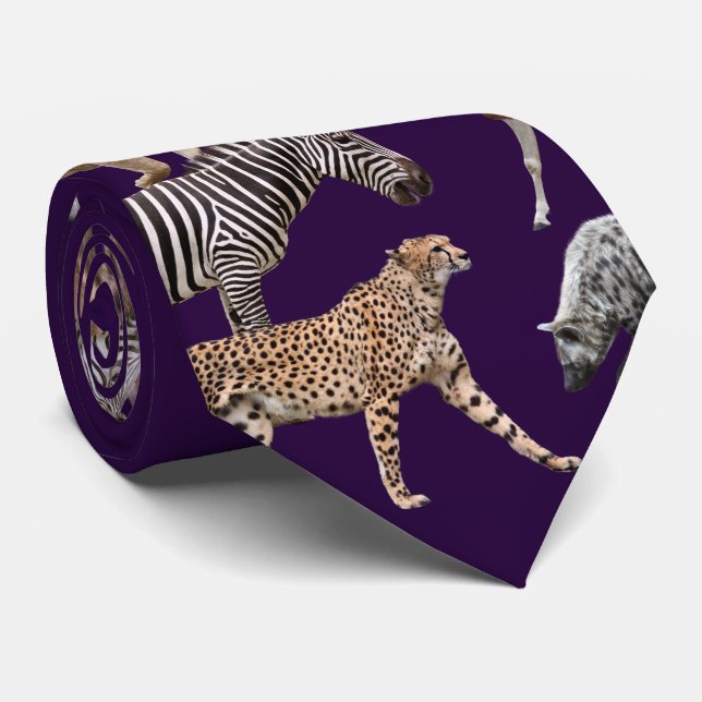 Cravate Animaux africains (Roulé)