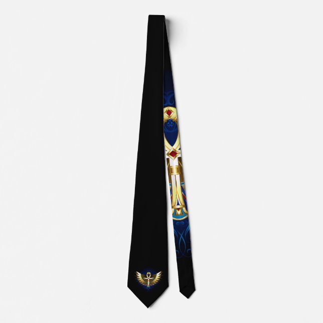 Cravate Ankh or avec ailes (Devant)