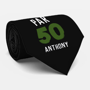 Cravate Anniversaire Golfer Green 50e heureux papa Par